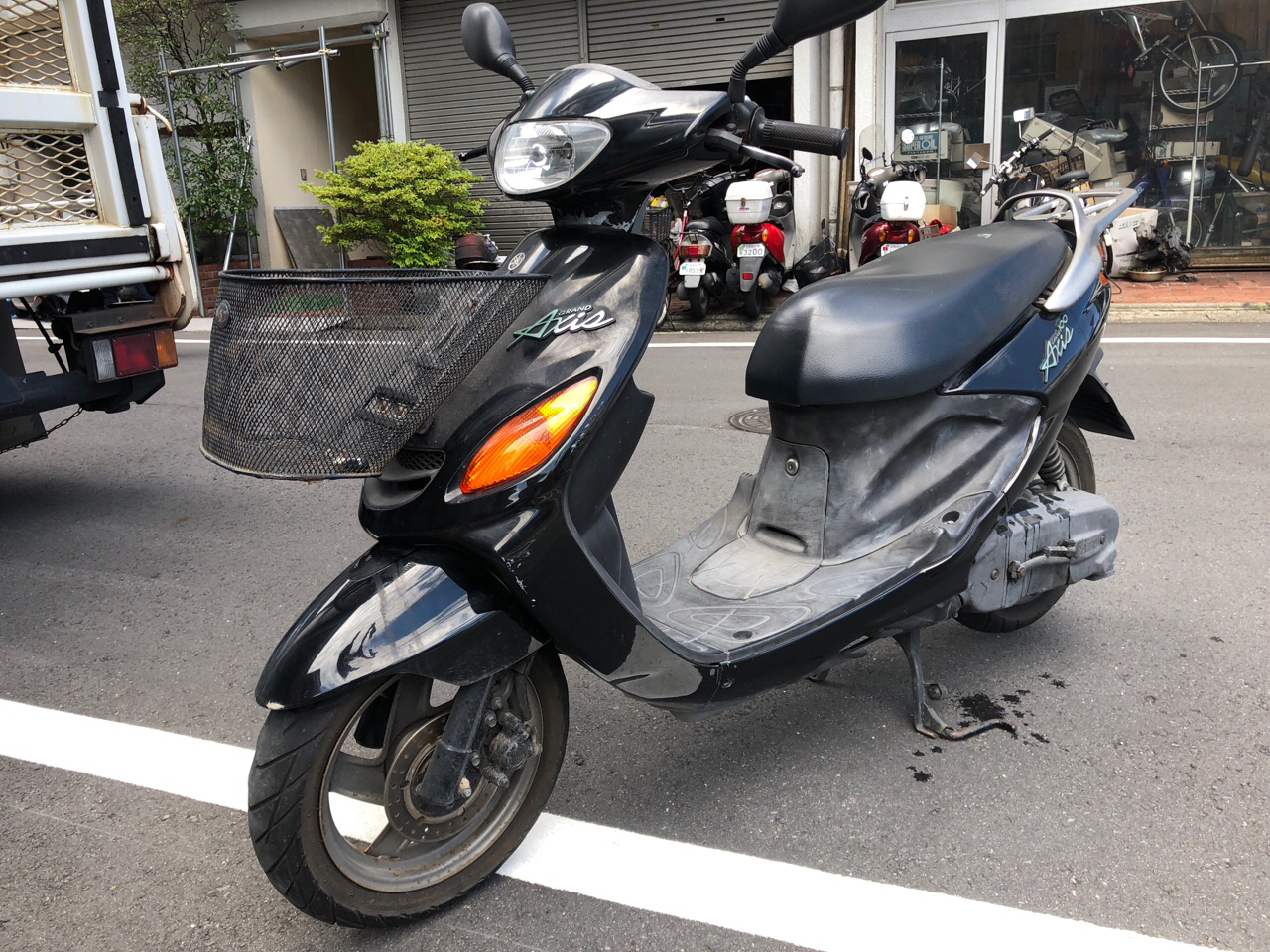 福岡県大牟田市不知火町M商会様　100ccスクーター買取（グランドアクシス100　SB06J型）