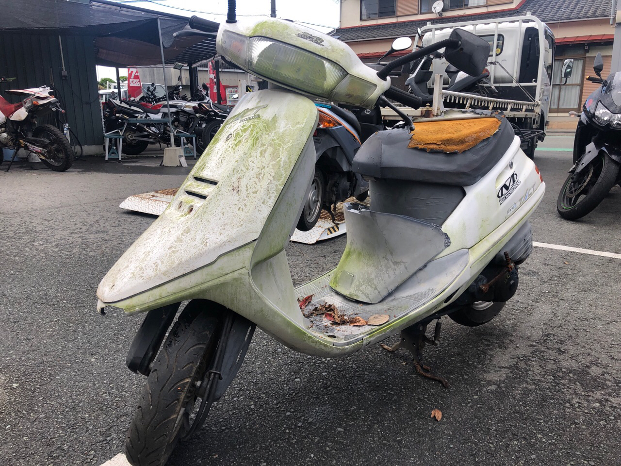 福岡県大牟田市沖田町Tモータース様　原付50ccスクーター買取（タクト　AF24型）