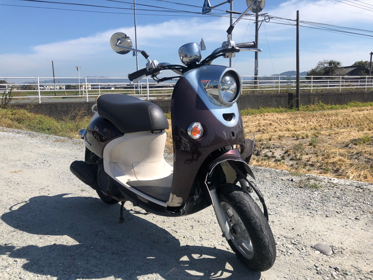 福岡県みやま市高田町江浦Rモータース様　原付50ccスクーター買取（ビーノ　SA37J型）※事故車