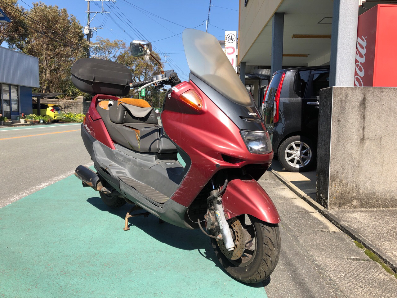 福岡県大牟田市三川町Sモータース様　250ccスクーター処分（マジェスティ250-1　4HC型）