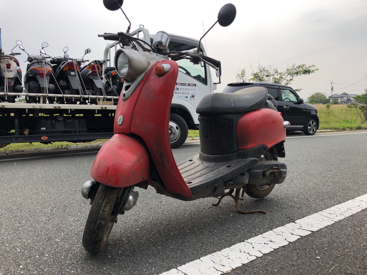 バイク買取　熊本県宇土市恵塚町T様　原付50ccスクーター処分（ビーノ　SA10J型）