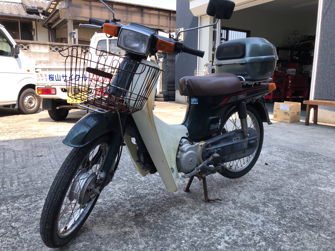 バイク買取　熊本県荒尾市桜山Sサイクル様　原付50ccビジネスバイク買取（4サイクルバーディ　BA41A型）