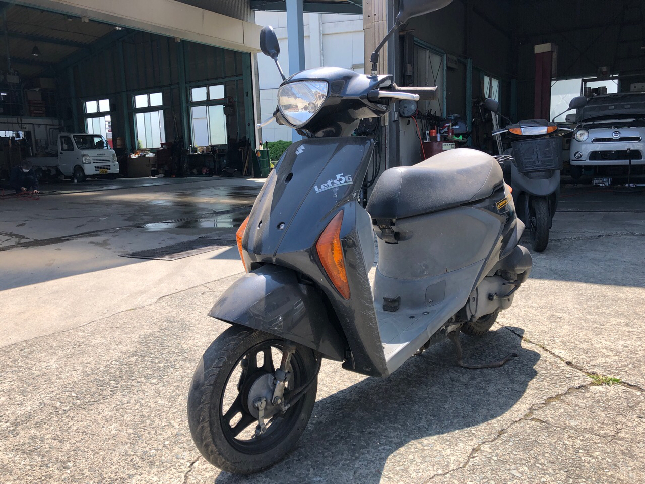 福岡県大川市大野島Yモータース様　原付50ccスクーター買取（レッツ5　CA47A型）