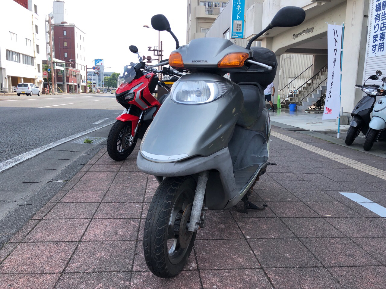 宮崎県宮崎市神宮東Yモータース様　100ccスクーター買取（スペイシー100　JF13型）