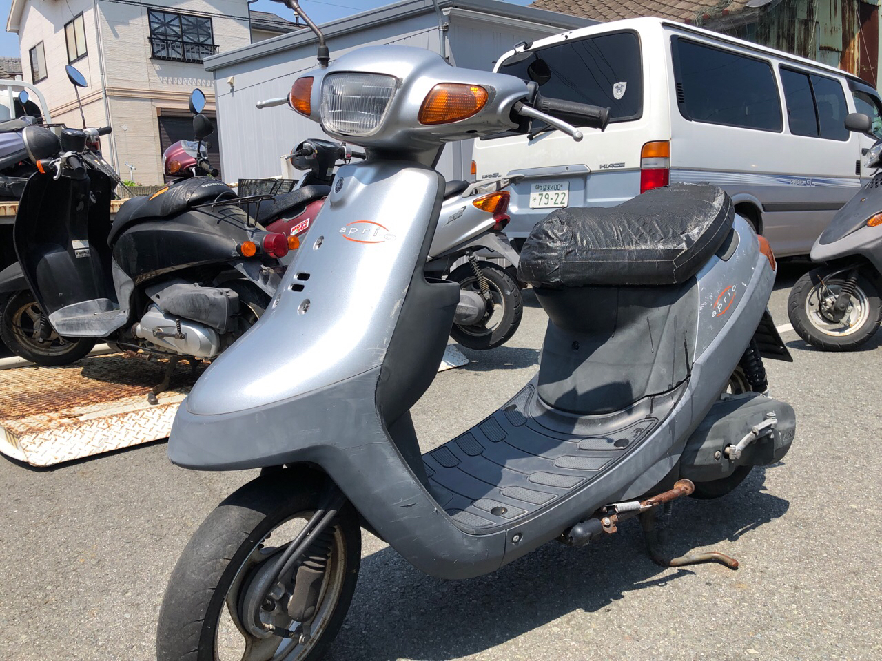 福岡県大牟田市藤田町Tモータース様　原付50ccスクーター買取（ジョクアプリオ　SA11J型）