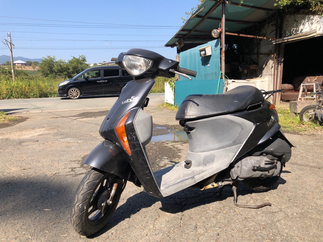 バイク買取　熊本市中央区新町1丁目Sモータース様　原付50ccスクーター（レッツ5　CA45A型）