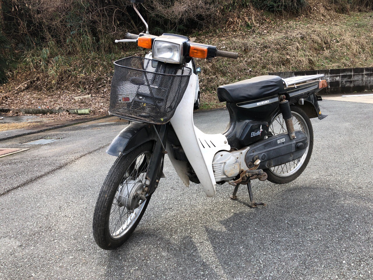 福岡県大牟田市天道町Tモータース様　原付50ccビジネスバイク（2サイクルバーディ　BA14A型）