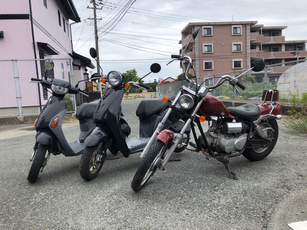 バイク買取　熊本市南区近見6丁目K様（トゥデイ　AF61型、ジャズ　AC09型、レッツ4　CA45A型）
