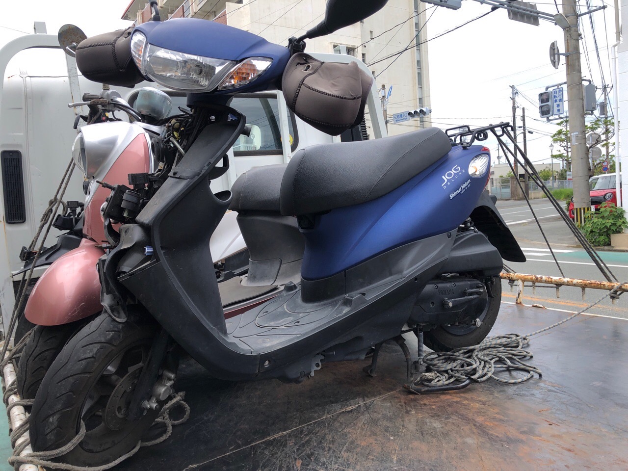 バイク買取　福岡県大牟田市バイクショップ様（ジョグ　SA58J型　原付50ccスクーター）※事故車