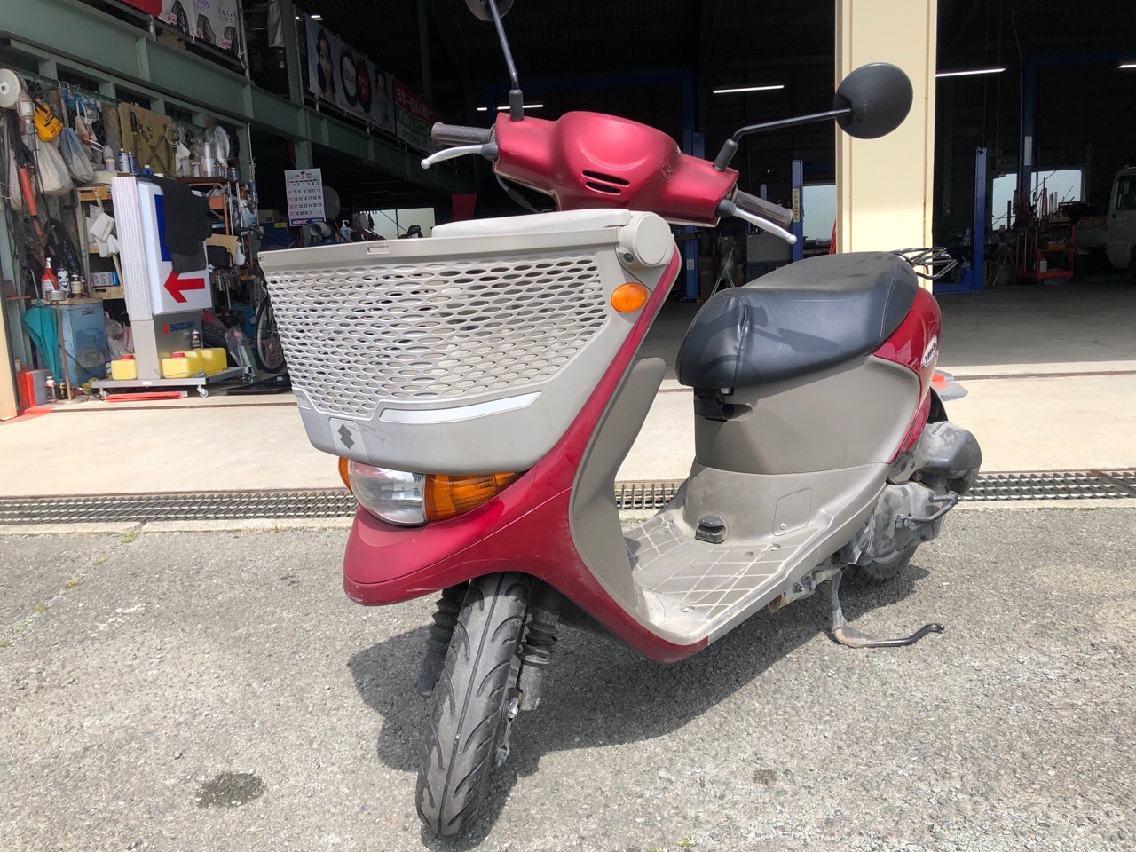 スクーター無料引取　福岡県みやま市バイクショップ様　SUZUKI　レッツ4バスケット　CA43A型