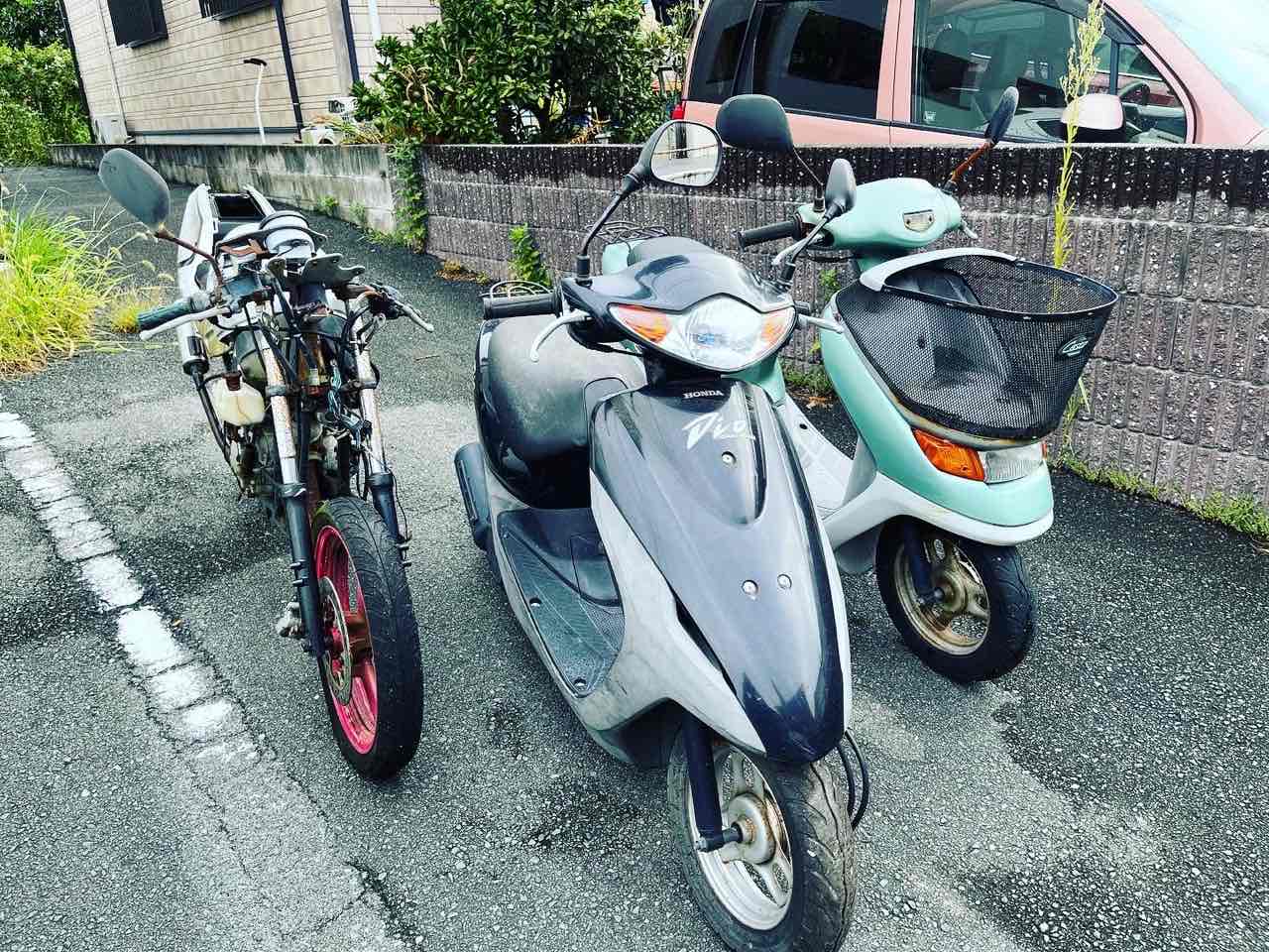 バイク無料引取　熊本県荒尾市日の出町I様　HONDA　ディオ　AF34型など3台