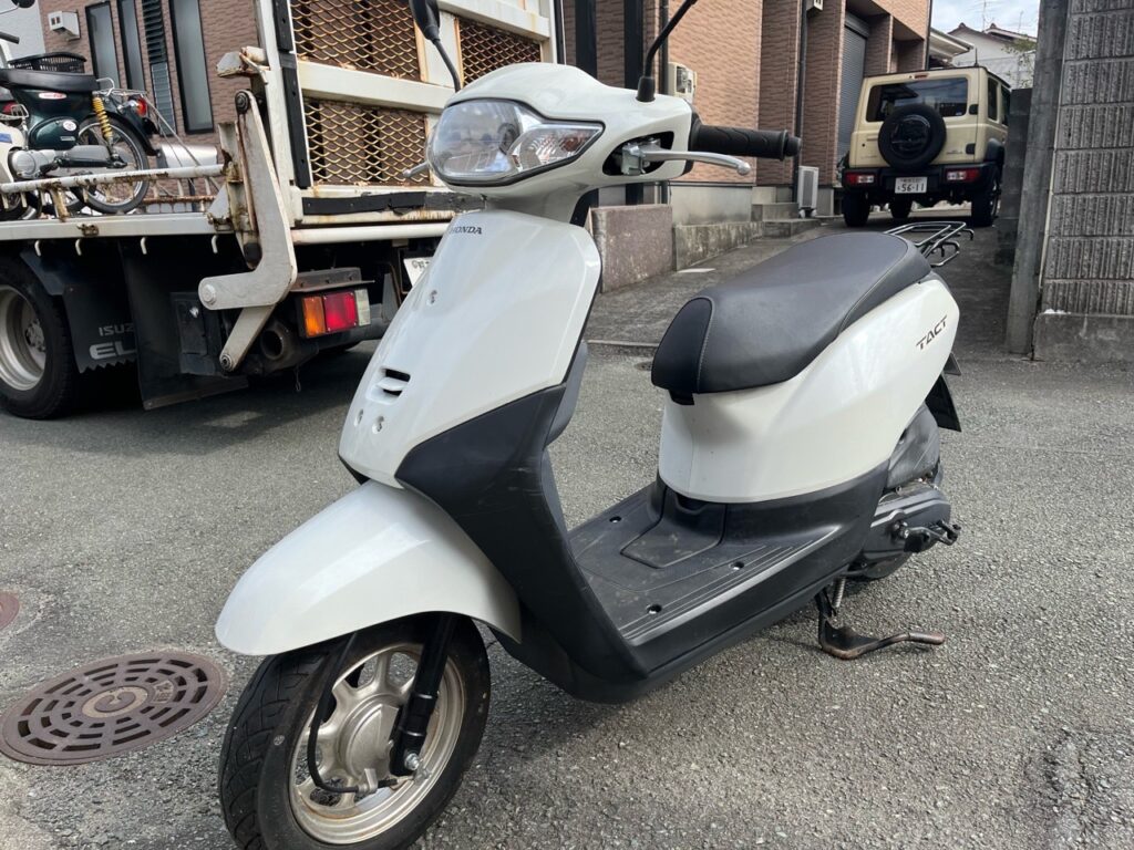 スクーター買取　熊本市中央区薬園町I様　HONDA　タクト　AF79型　即日お伺い