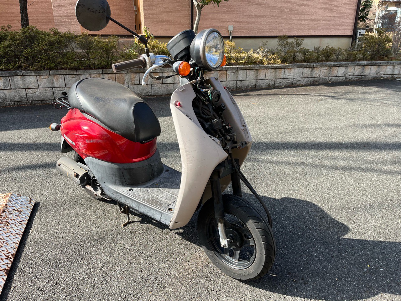 スクーター無料引取　熊本　みのまるバイク　菊池郡　大津町　美咲野　HONDA　トゥデイ　AF67型　事故車